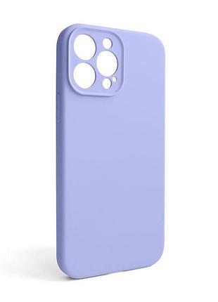 Чехол силиконовый для apple iphone 13 pro max лавандовый с закрытой камерой без логотипа защитный накл sku_stcom_2710000236368
