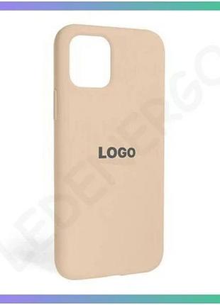 Чехол full silicone case для apple iphone 11 pro бежевий силіконовий чохол-накладка з логотипом sku_27 sku_stcom_2710000312659