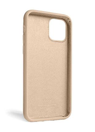 Чехол full silicone case для apple iphone 11 pro бежевий силіконовий чохол-накладка з логотипом sku_27 sku_stcom_2710000312659 2