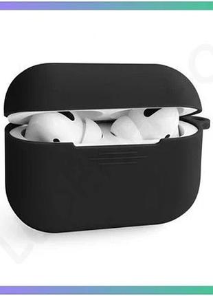 Чехол для airpods pro 3 силиконовый черный с карабином защитный чехол для наушников sku_stcom_27100003 sku_2710000345763
