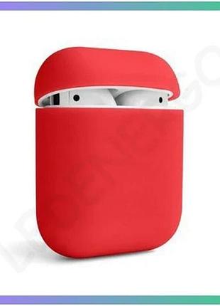 Чехол для airpods slim красный силиконовый защитный чехол для наушников apple sku_2710000176220 sku_stcom_2710000176220