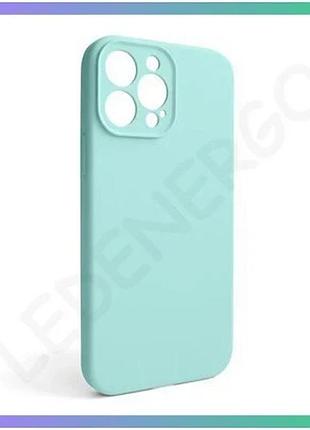 Чехол силиконовый для apple iphone 13 pro max бирюзовый закрытая камера без логотипа чехол-накладка sk sku_stcom_2710000236429
