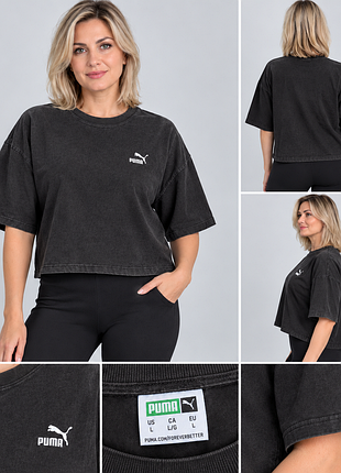 Жіночий кроп-топ puma oversize чорний, розмір l