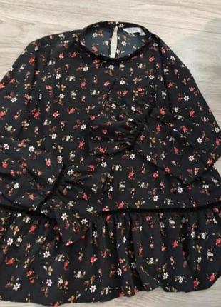 Блуза zara цветочный принт.