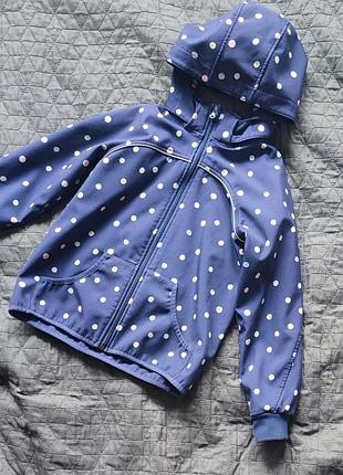 Куртка вітровка для дівчинки h&m softshell синя next в горошок zara курточка софтшел непродуваюча 2