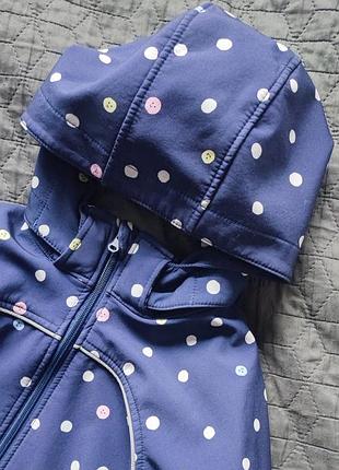Куртка вітровка для дівчинки h&m softshell синя next в горошок zara курточка софтшел непродуваюча 3