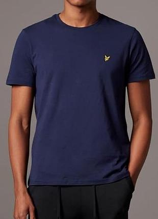 Чоловіча футболка lyle & scott темно-синя