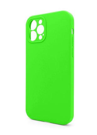 Чохол силіконовий для apple iphone 12 pro max салатовий закрита камера без логотипу накладка для смарт sku_stcom_2710000258452