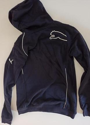 Кофта жіноча puma з капюшоном, темно-синя 4