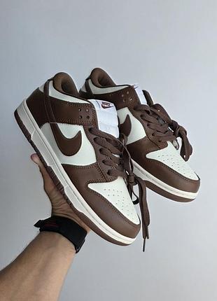 Мужские кроссовки nike sb dunk • chocolate brown / cream