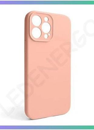 Чехол силіконовий для apple iphone 13 pro max рожевий накладка закрита камера без логотипу для смартфо sku_stcom_2710000236498