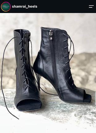 Жіночі туфлі shamrai_heels high heels чорні шкіряні