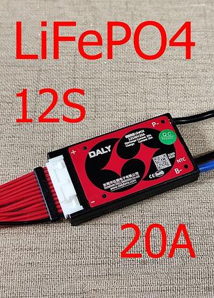 Bms daly 36v 12s 20a lifepo4 плата защиты аккумулятора с балансиром и датчиком ntc
