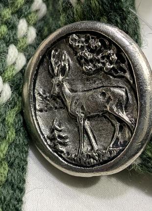 🌲✨🦌 винтаж альпийский галстук боло trachten баварский плетеный зеленый с оленем 🦌✨🌲