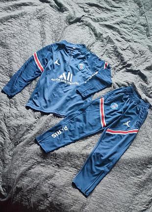 Футбольна форма чоловіча nike psg синя дитяча підліткова штани кофта шорти костюм adidas