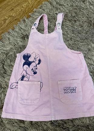 Сарафан для дівчинки mickey mouse рожевий джинсовий