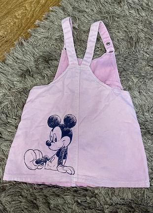 Сарафан для дівчинки mickey mouse рожевий джинсовий 2