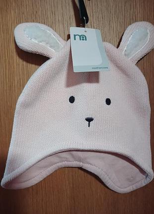 Миапка для немовлят mothercare рожева із вушками зайчика