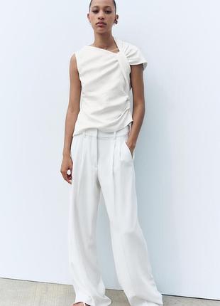 Брюки жіночі zara палаццо білі нові
