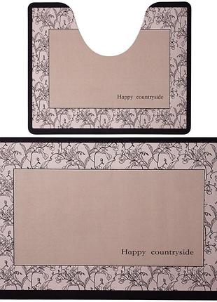 Набір килимків для ванної та туалету happy countryside 50*80/40*50 см yiwu hp-42-177