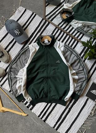 Олімпійка вітровка куртка бомбер adidas оригінал адідас 1990 2000 зелена плащівка розмір м