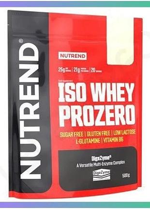 Протеїн nutrend iso whey prozero 500 грам шоколадний брауні сироватковий ізолят для набору м'язової ма sku_fitsh_cn16347-5