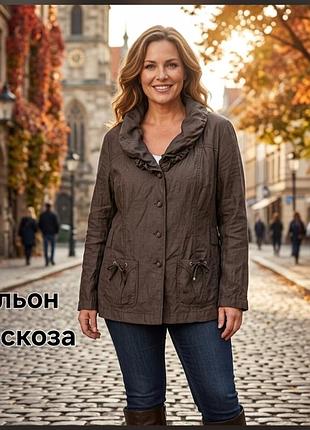 Льняная блуза легкий пиджак большого размера canda от c&amp;a