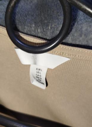 H&amp;m. бежевый лонгслив с декольте. 4