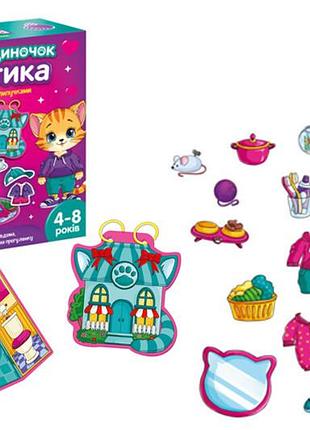 Игра развивающая с липучками vt1330-02 "домик котика" vladi toys
