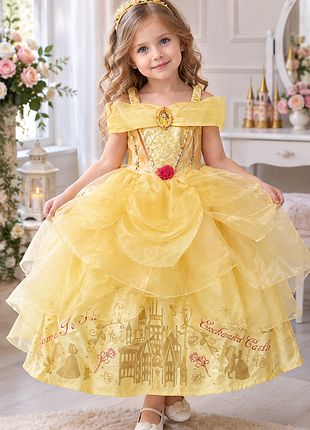 Розкішна карнавальна сукня бель (belle) від disney store — оригінал! ✨на 3-4 роки.