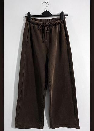 Брюки спортивные широкие вареные zara 2