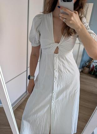 Белое платье-миди nasty gal collection