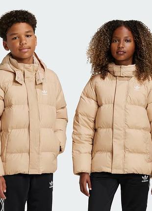 Пуховик дитячий унісекс adidas originals бежевий s (140-146 см)