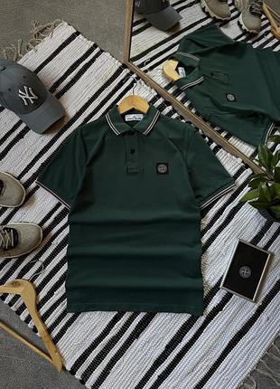 Нове зелене поло футболка теніска stone island оригінал стон айленд стонік  розмір s m