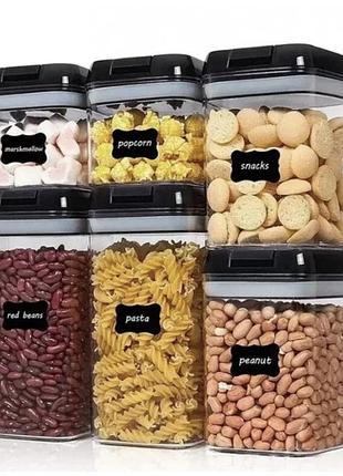 Набор контейнеров для еды 6 предметов для сыпучих и специй storage jar (16)