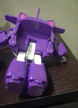 Трансформер для хлопчика super wings supercharged crystal, фіолетовий, 12 см 4