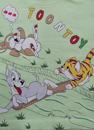 Яркий салатовый лонгслив / реглан toontoy для малыша, размер 86 (100% хлопок) 1-1,5 года