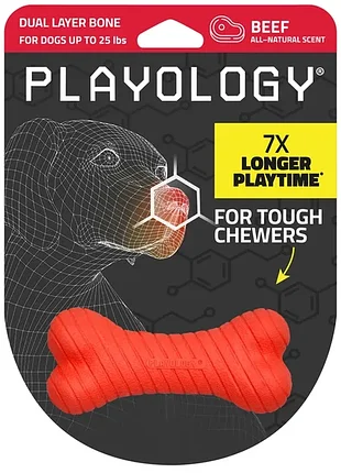 Жувальна іграшка для собак playology dual layer bone