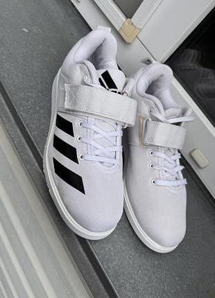 Кросівки  adidas powerlifting 4 білі штангетки 2
