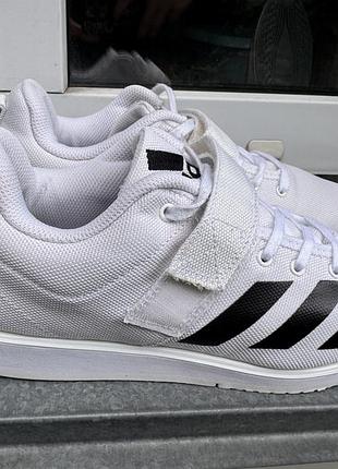 Кросівки  adidas powerlifting 4 білі штангетки 3