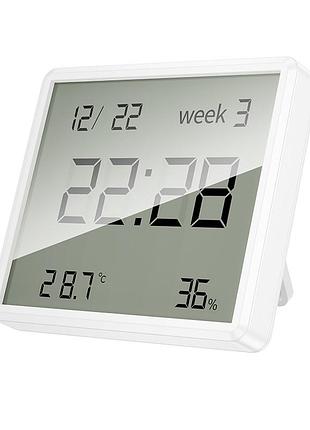 Термогігрометр hoco indoor electronic clock with hygrothermometer white ( )