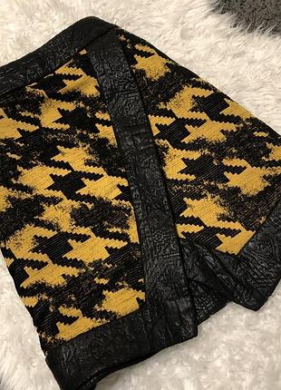 Спідниця міні в гусячу лапку river island р.6 5