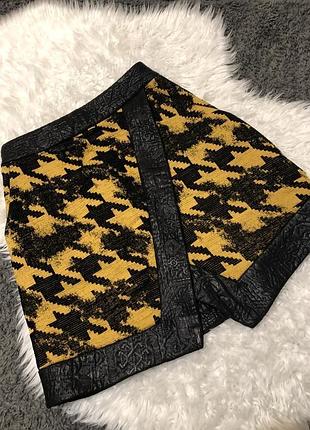 Спідниця міні в гусячу лапку river island р.6 6