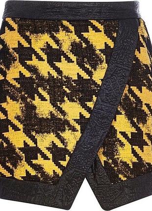 Спідниця міні в гусячу лапку river island р.6 4