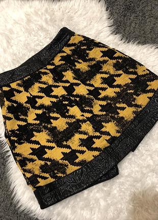 Спідниця міні в гусячу лапку river island р.6 7