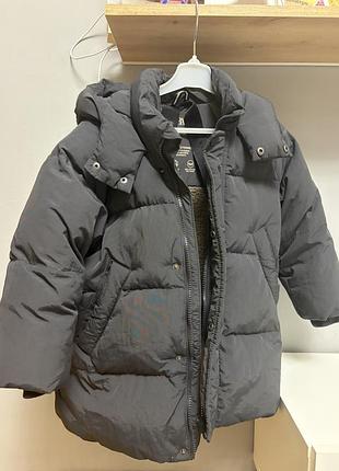 Пуховик для хлопчика/дівчинки zara сірий