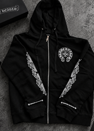 Чоловіче худі chrome hearts horseshoe чорне