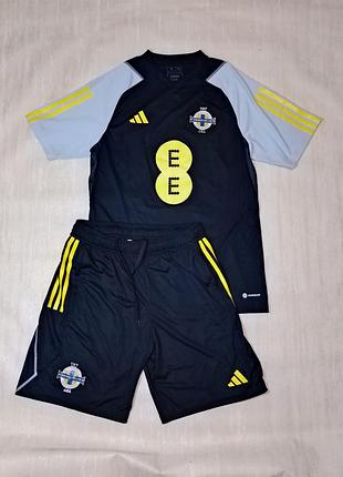 Спортивний костюм чоловічий adidas для тренувань чорний з жовтим