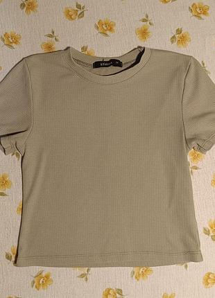 Футболка жіноча pull&bear базова пастельно-зелена