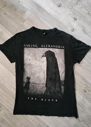 Чоловіча футболка asking alexandria the black чорна